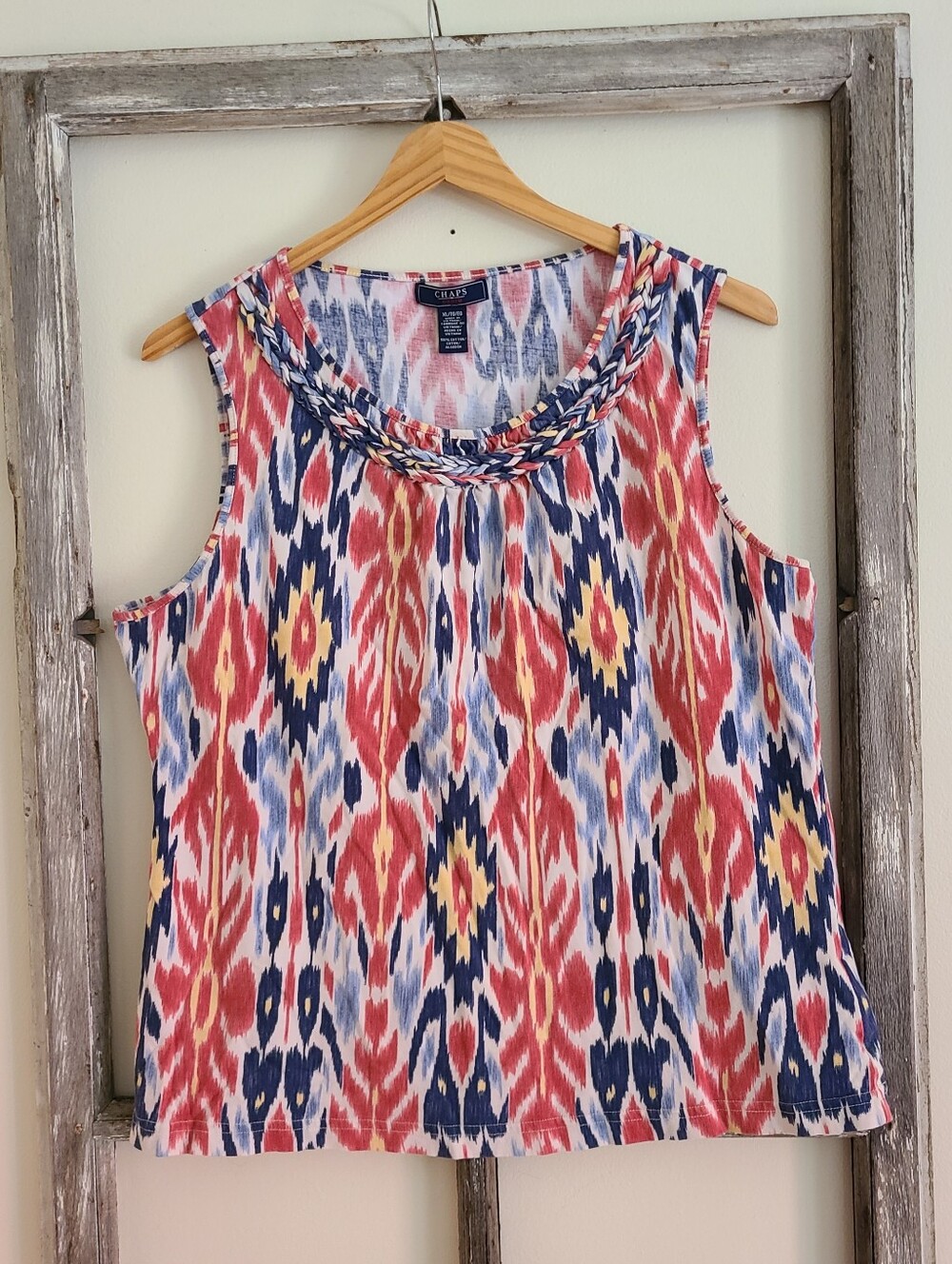 Vintage Chaps Denim brand sleeveless top size XL  100 % cotton